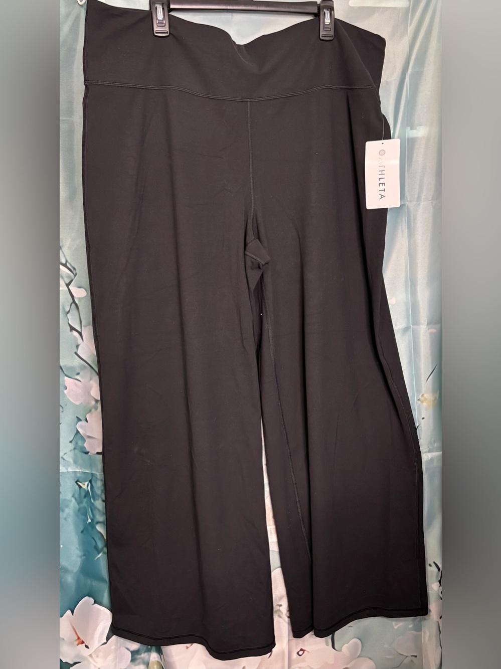 NWT Athleta Elation Wide Leg Pants Black Power Of She Plus Size 3X